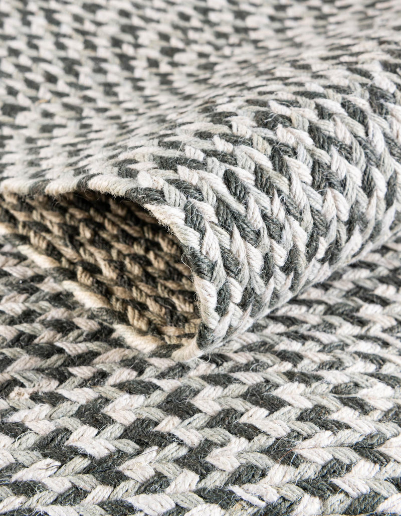 Highland Braided Jute Collection Area Rug - Glenmore (Gray) Rectangle Gray  lifestyle 3