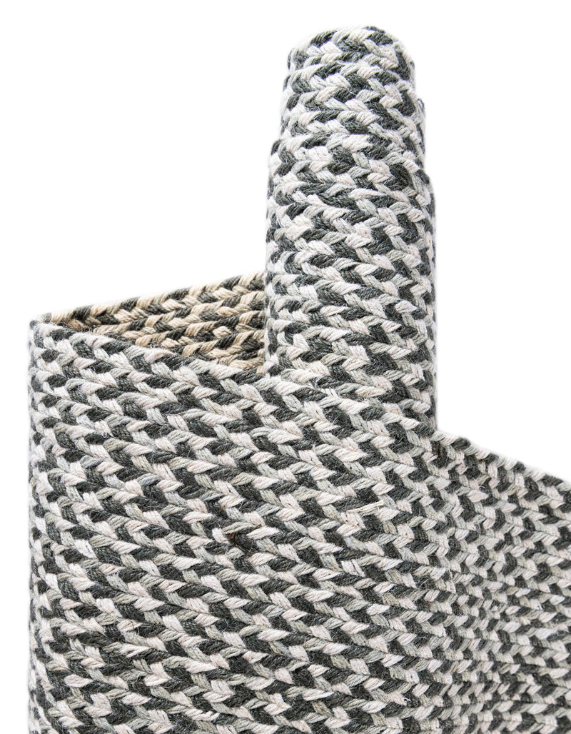 Highland Braided Jute Collection Area Rug - Glenmore (Gray) Rectangle Gray  lifestyle 8