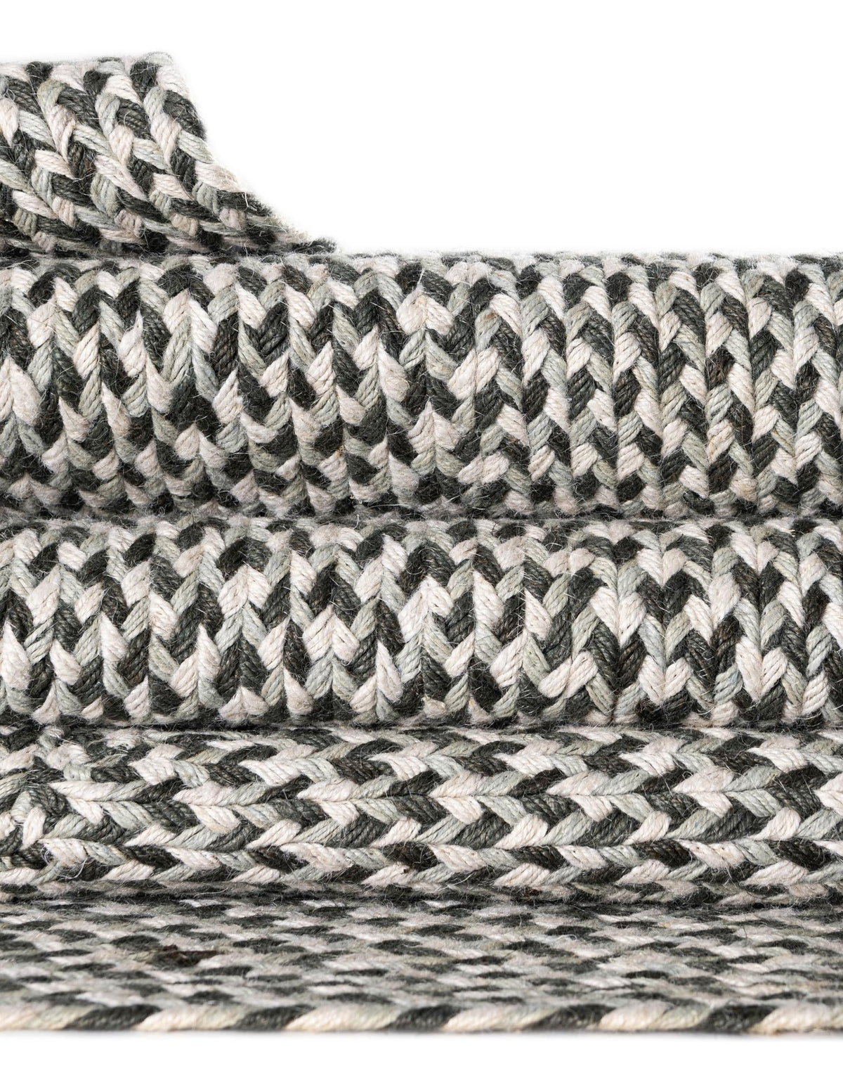 Highland Braided Jute Collection Area Rug - Glenmore (Gray) Rectangle Gray  lifestyle 11