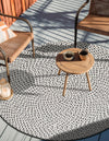 Sustainable Strands Indoor-Outdoor Oasis Collection Area Rug -  Sandbar (Gray) Round Gray  lifestyle 5