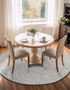 Sustainable Strands Indoor-Outdoor Oasis Collection Area Rug -  Sandbar (Gray) Round Gray  lifestyle 8