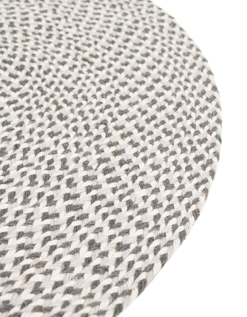 Sustainable Strands Indoor-Outdoor Oasis Collection Area Rug -  Sandbar (Gray) Round Gray  lifestyle 14