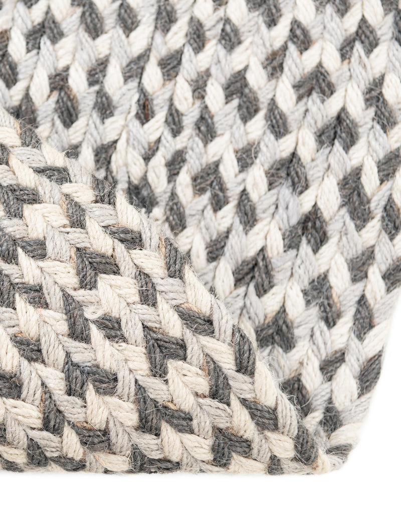 Sustainable Strands Indoor-Outdoor Oasis Collection Area Rug -  Sandbar (Gray) Round Gray  lifestyle 3