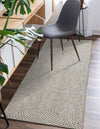 Highland Woven Jute Collection Area Rug - Glenmore (Gray) Runner Gray  lifestyle 20