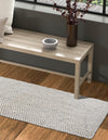 Highland Woven Jute Collection Area Rug - Glenmore (Gray) Runner Gray  lifestyle 24