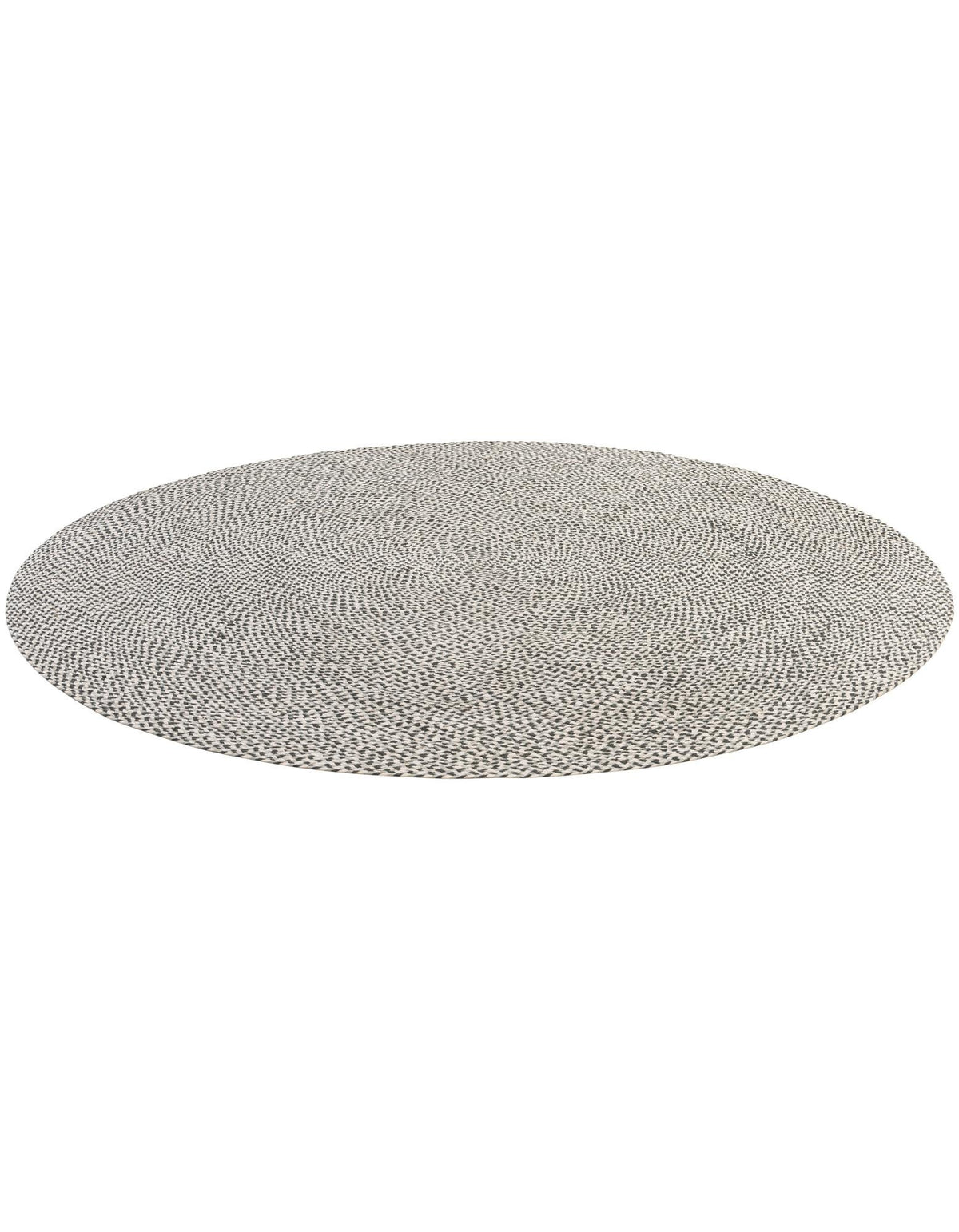 Highland Woven Jute Collection Area Rug - Glenmore (Gray) Round Gray  lifestyle 23