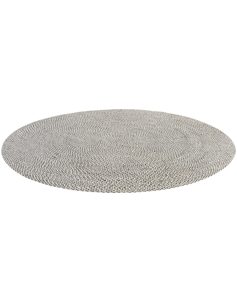 Highland Woven Jute Collection Area Rug - Glenmore (Gray) Round Gray  lifestyle 23