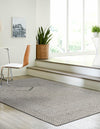 Highland Woven Jute Collection Area Rug - Glenmore (Gray) Square Gray  lifestyle 25