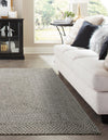 Highland Woven Jute Collection Area Rug - Glenmore (Gray) Square Gray  lifestyle 28