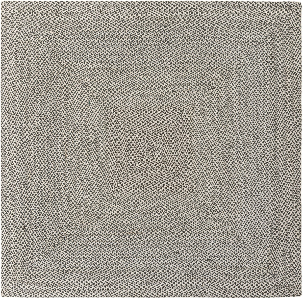 Highland Woven Jute Collection Area Rug - Glenmore (Gray) Square Gray  lifestyle 50