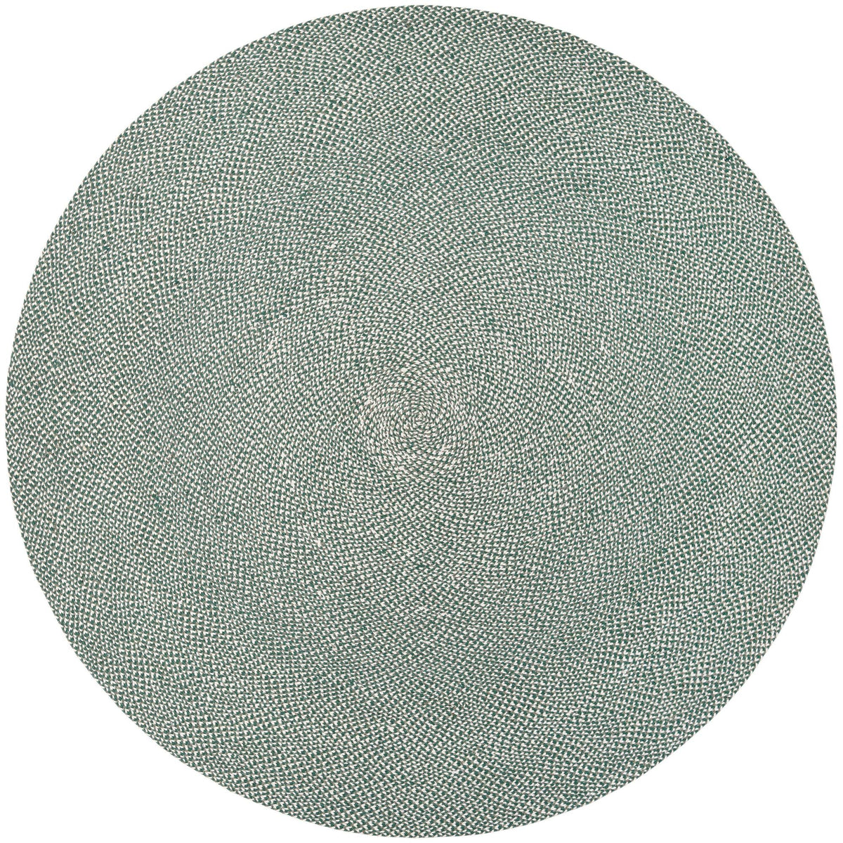Highland Woven Jute Collection Area Rug - Glenmore (Green) Round Green  lifestyle 9