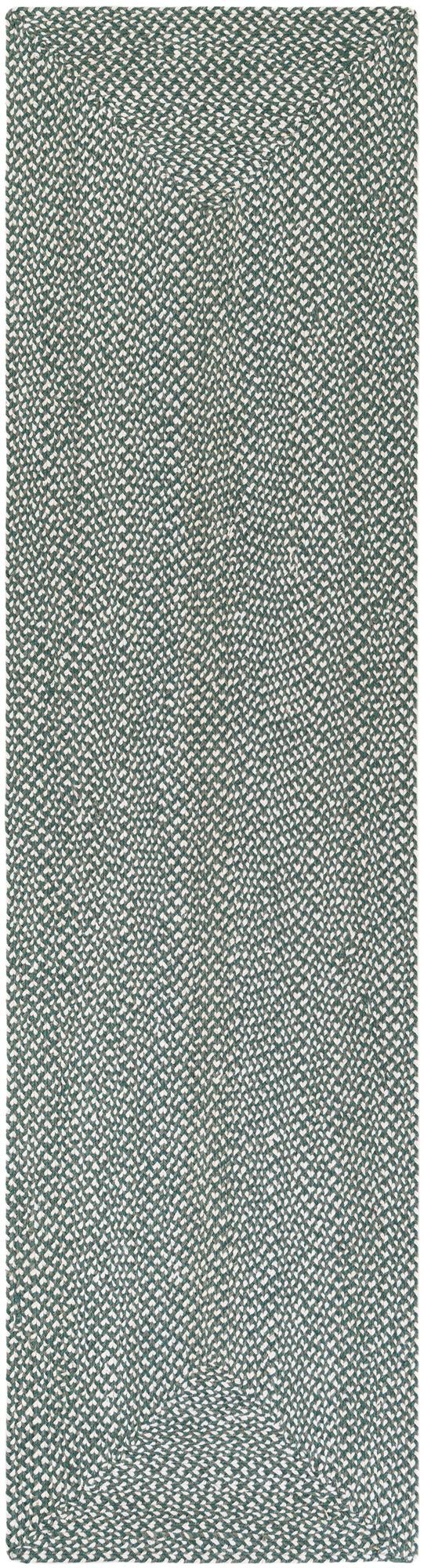 Highland Braided Jute Collection Area Rug - Glenmore (Green) Runner Green Main