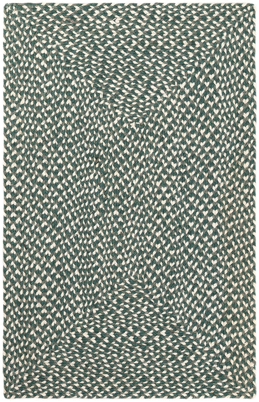 Highland Woven Jute Collection Area Rug - Glenmore (Green) Rectangle Green Main