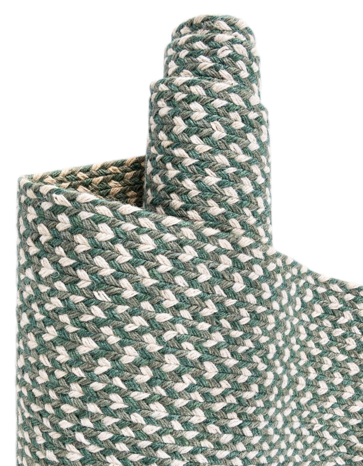 Highland Woven Jute Collection Area Rug - Glenmore (Green) Oval Green  lifestyle 72