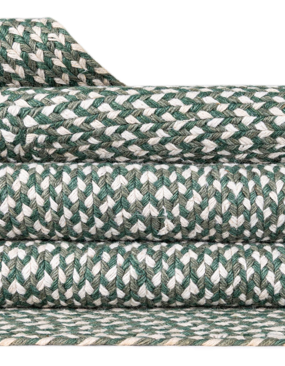 Highland Woven Jute Collection Area Rug - Glenmore (Green) Oval Green  lifestyle 76