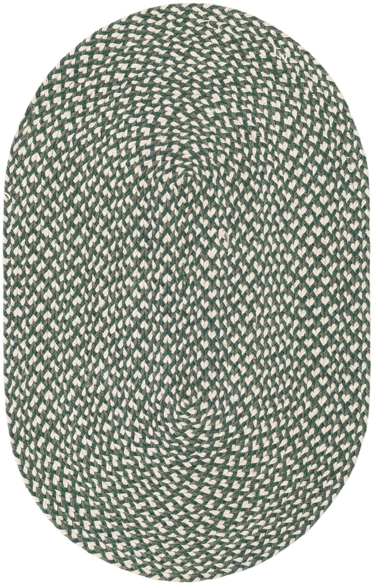 Highland Woven Jute Collection Area Rug - Glenmore (Green) Oval Green  lifestyle 3