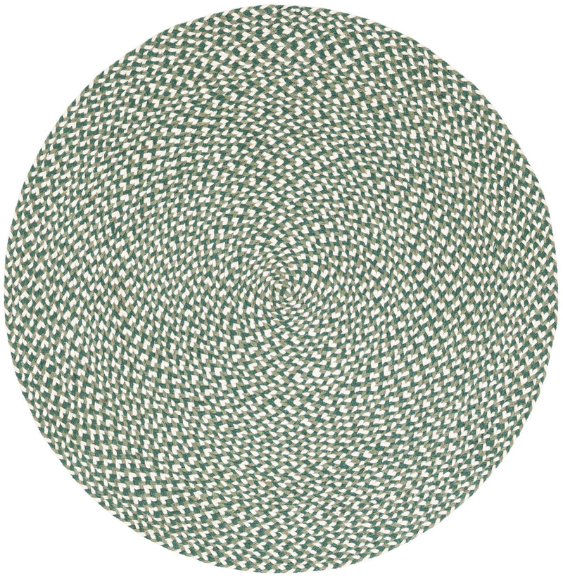 Sustainable Strands Indoor-Outdoor Oasis Collection Area Rug -  Sandbar (Green) Round Green  lifestyle 2