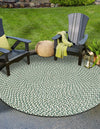 Sustainable Strands Indoor-Outdoor Oasis Collection Area Rug -  Sandbar (Green) Round Green  lifestyle 16