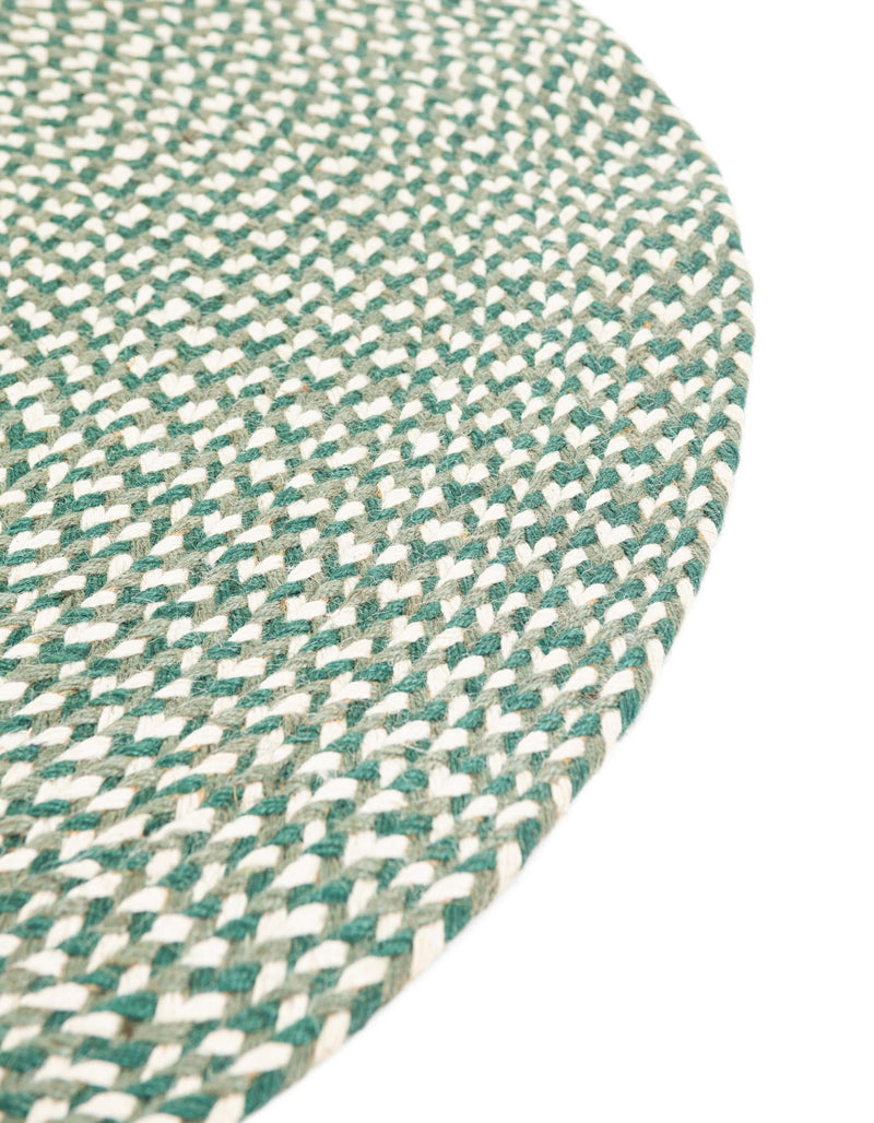 Sustainable Strands Indoor-Outdoor Oasis Collection Area Rug -  Sandbar (Green) Round Green  lifestyle 24