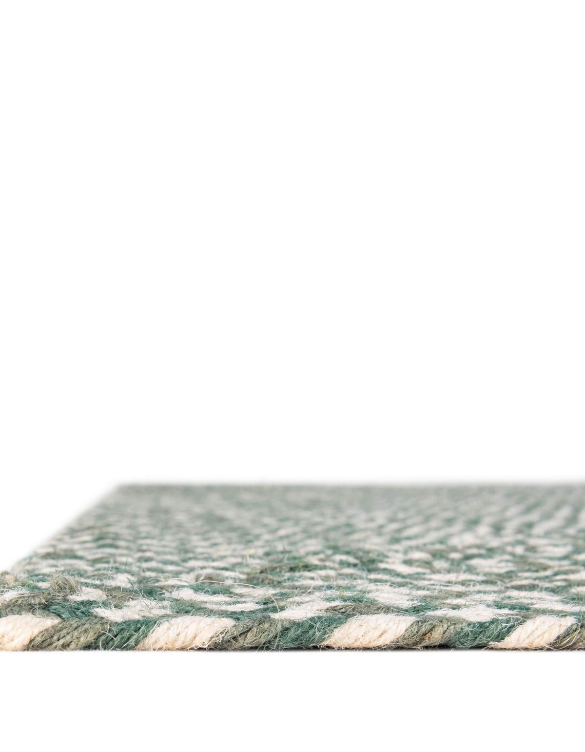 Highland Woven Jute Collection Area Rug - Glenmore (Green) Runner Green  lifestyle 79