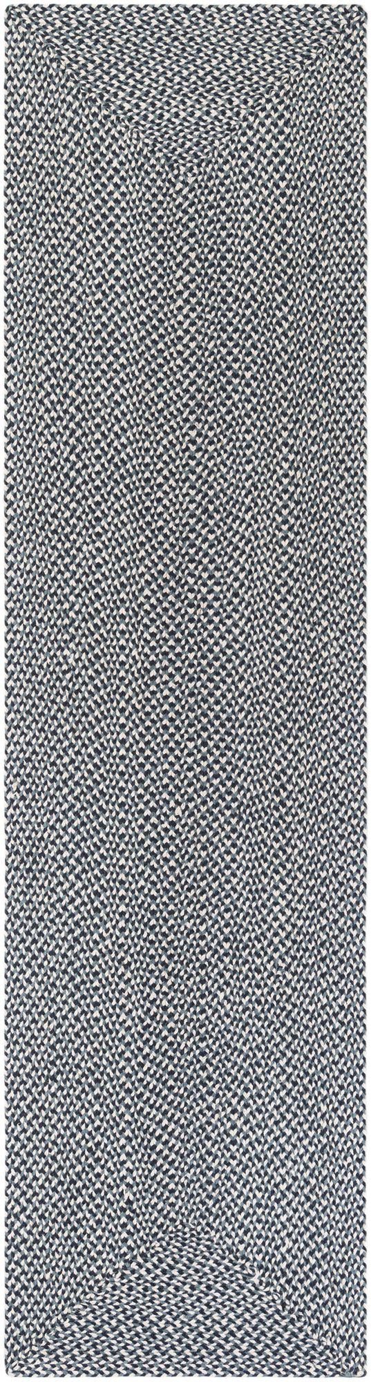 Highland Braided Jute Collection Area Rug - Glenmore (Navy Blue) Runner Navy Blue  lifestyle 12