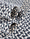 Sustainable Strands Indoor-Outdoor Oasis Collection Area Rug -  Sandbar (Navy Blue) Round Navy Blue  lifestyle 37