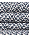 Sustainable Strands Indoor-Outdoor Oasis Collection Area Rug -  Sandbar (Navy Blue) Round Navy Blue  lifestyle 38