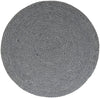 Highland Woven Jute Collection Area Rug - Glenmore (Navy Blue) Round Navy Blue  lifestyle 38