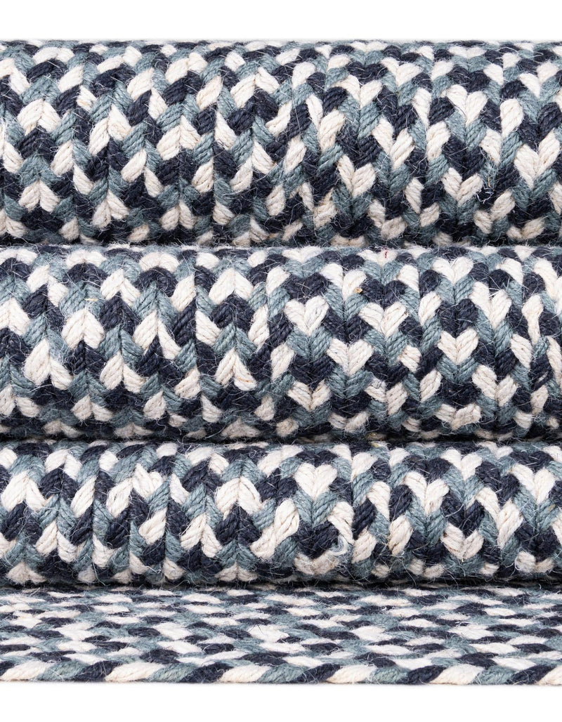 Sustainable Strands Indoor-Outdoor Oasis Collection Area Rug -  Sandbar (Navy Blue) Oval Navy Blue  lifestyle 49
