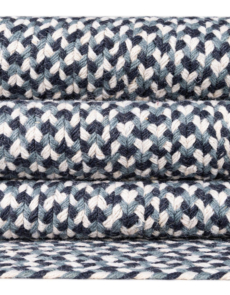 Sustainable Strands Indoor-Outdoor Oasis Collection Area Rug -  Sandbar (Navy Blue) Oval Navy Blue  lifestyle 59