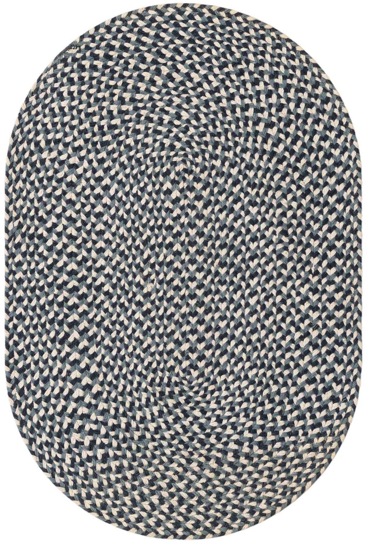 Highland Woven Jute Collection Area Rug - Glenmore (Navy Blue) Oval Navy Blue  lifestyle 13