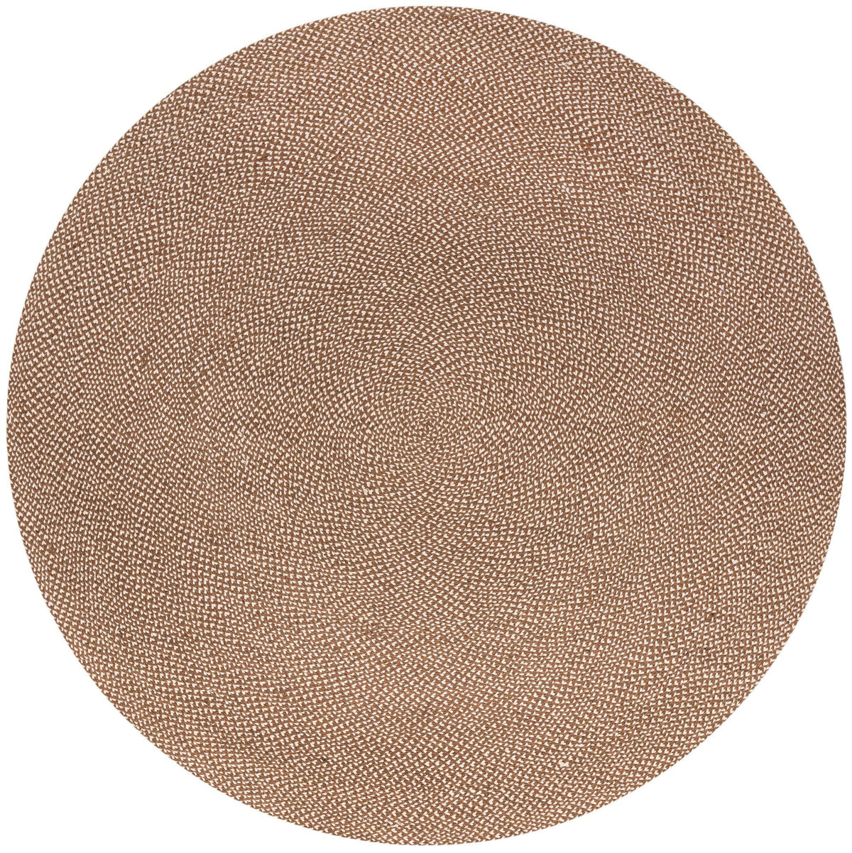 Highland Woven Jute Collection Area Rug - Glenmore (Light Brown) Round Light Brown  lifestyle 14