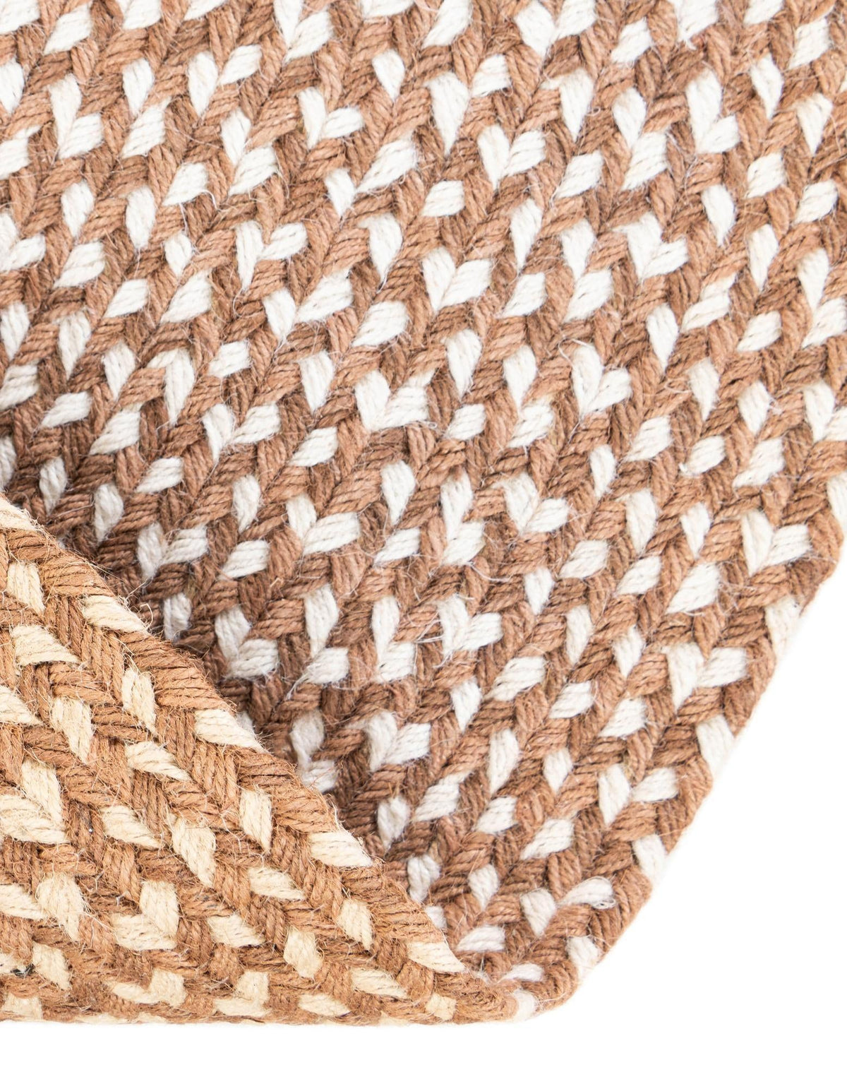 Highland Woven Jute Collection Area Rug - Glenmore (Light Brown) Oval Light Brown  lifestyle 73