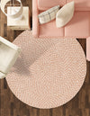 Sustainable Strands Indoor-Outdoor Oasis Collection Area Rug -  Sandbar (Light Brown) Round Light Brown  lifestyle 22