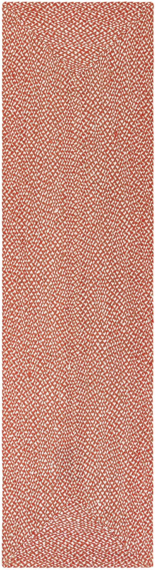 Highland Braided Jute Collection Area Rug - Glenmore (Rust Red) Runner Rust Red  lifestyle 12