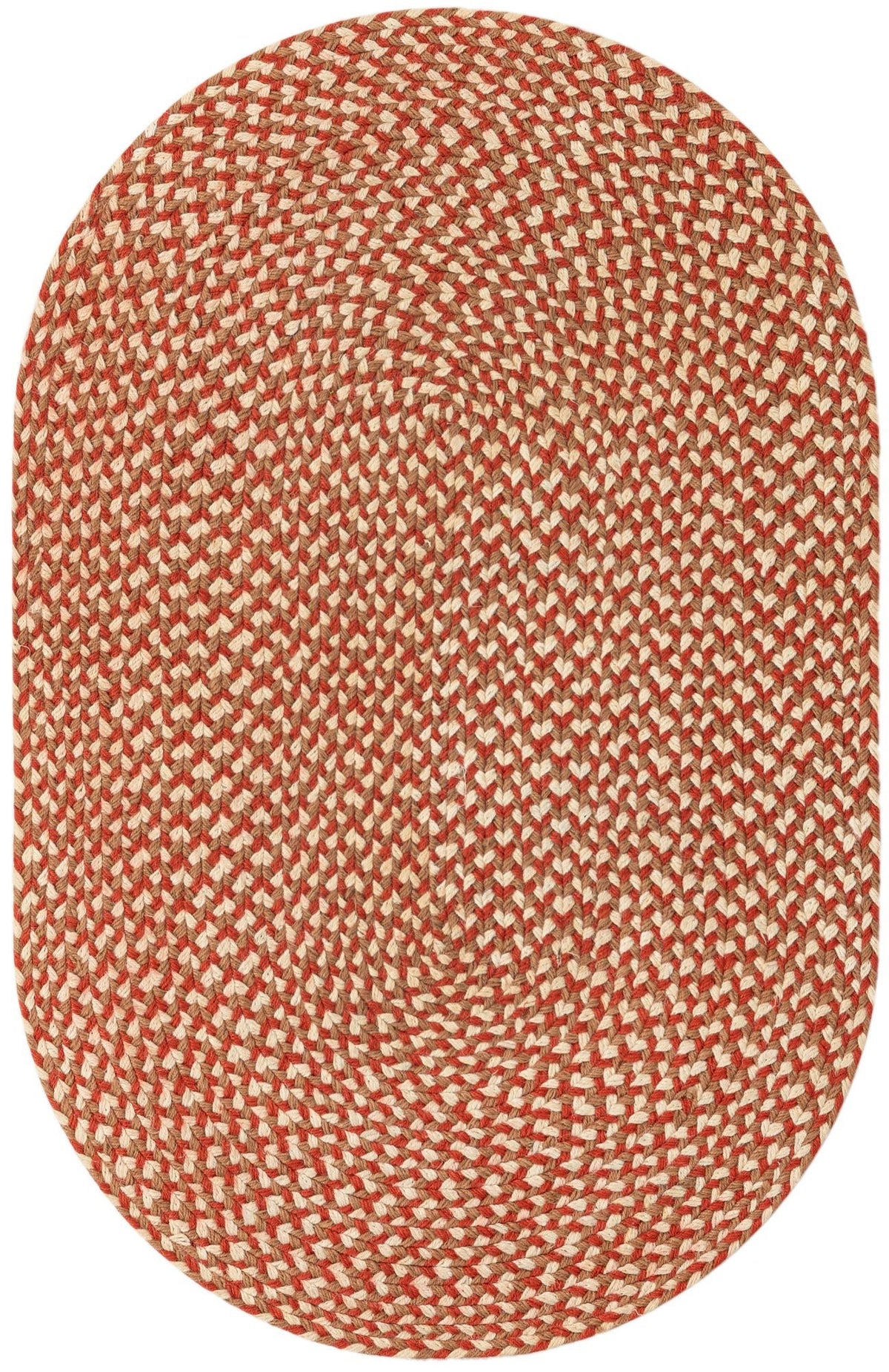 Highland Woven Jute Collection Area Rug - Glenmore (Rust Red) Oval Rust Red  lifestyle 13