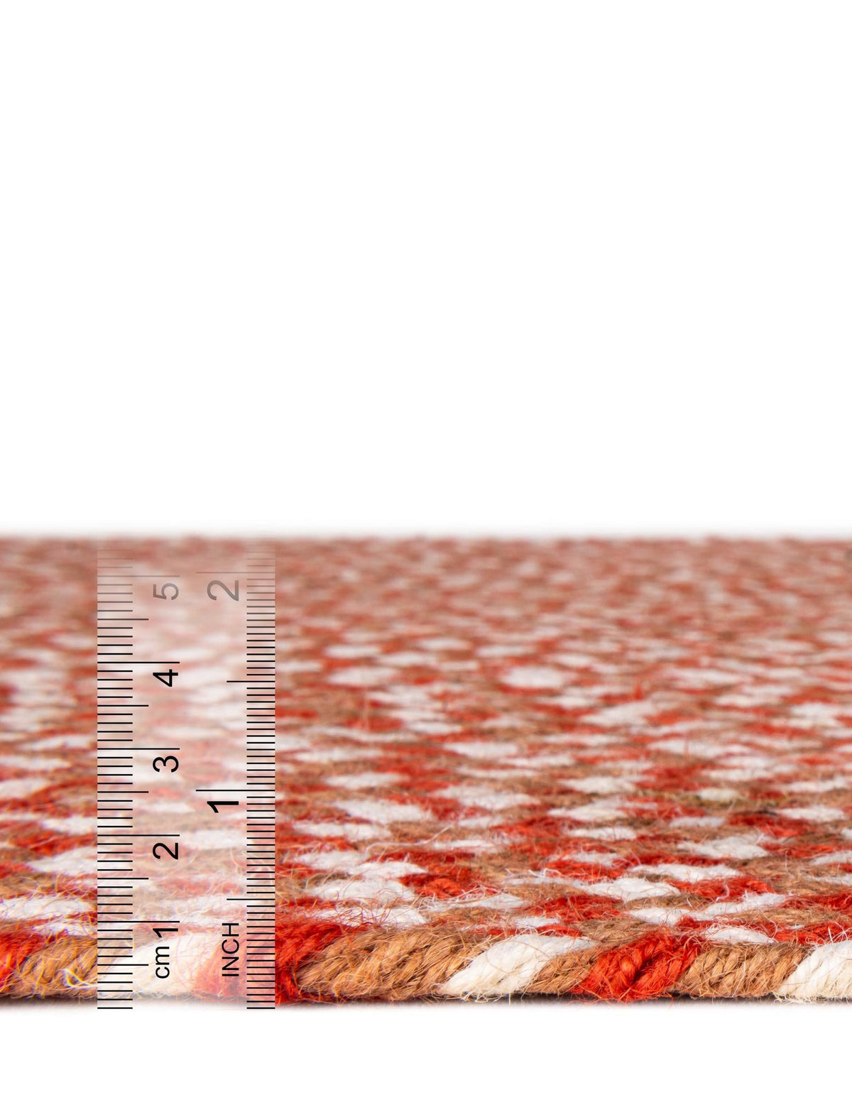 Highland Braided Jute Collection Area Rug - Glenmore (Rust Red) Rectangle Rust Red  lifestyle 2