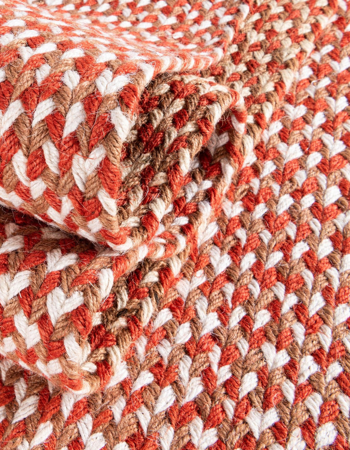 Highland Braided Jute Collection Area Rug - Glenmore (Rust Red) Rectangle Rust Red  lifestyle 10