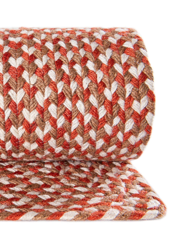Highland Woven Jute Collection Area Rug - Glenmore (Rust Red) Rectangle Rust Red  lifestyle 29