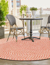 Sustainable Strands Indoor-Outdoor Oasis Collection Area Rug -  Sandbar (Rust Red) Round Rust Red  lifestyle 4