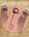 Highland Braided Jute Collection Area Rug - Glenmore (Rust Red) Round Rust Red  lifestyle 22