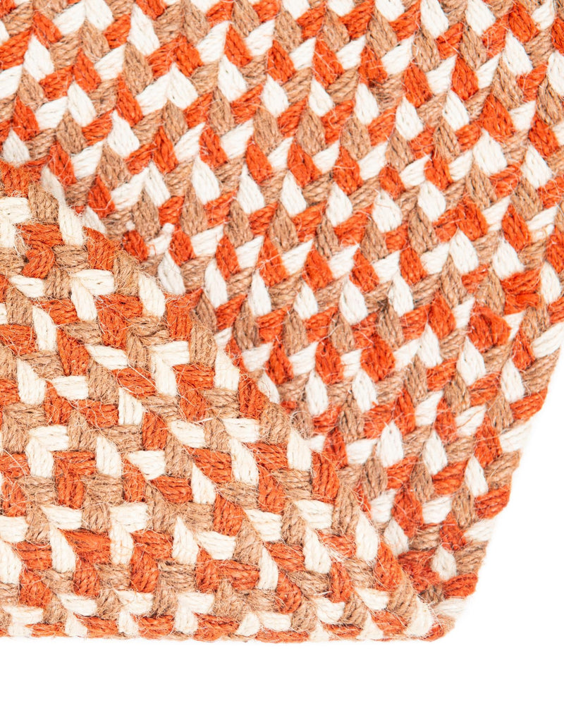 Sustainable Strands Indoor-Outdoor Oasis Collection Area Rug -  Sandbar (Rust Red) Round Rust Red  lifestyle 13