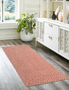 Highland Woven Jute Collection Area Rug - Glenmore (Rust Red) Runner Rust Red  lifestyle 16