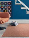 Highland Woven Jute Collection Area Rug - Glenmore (Rust Red) Square Rust Red  lifestyle 28