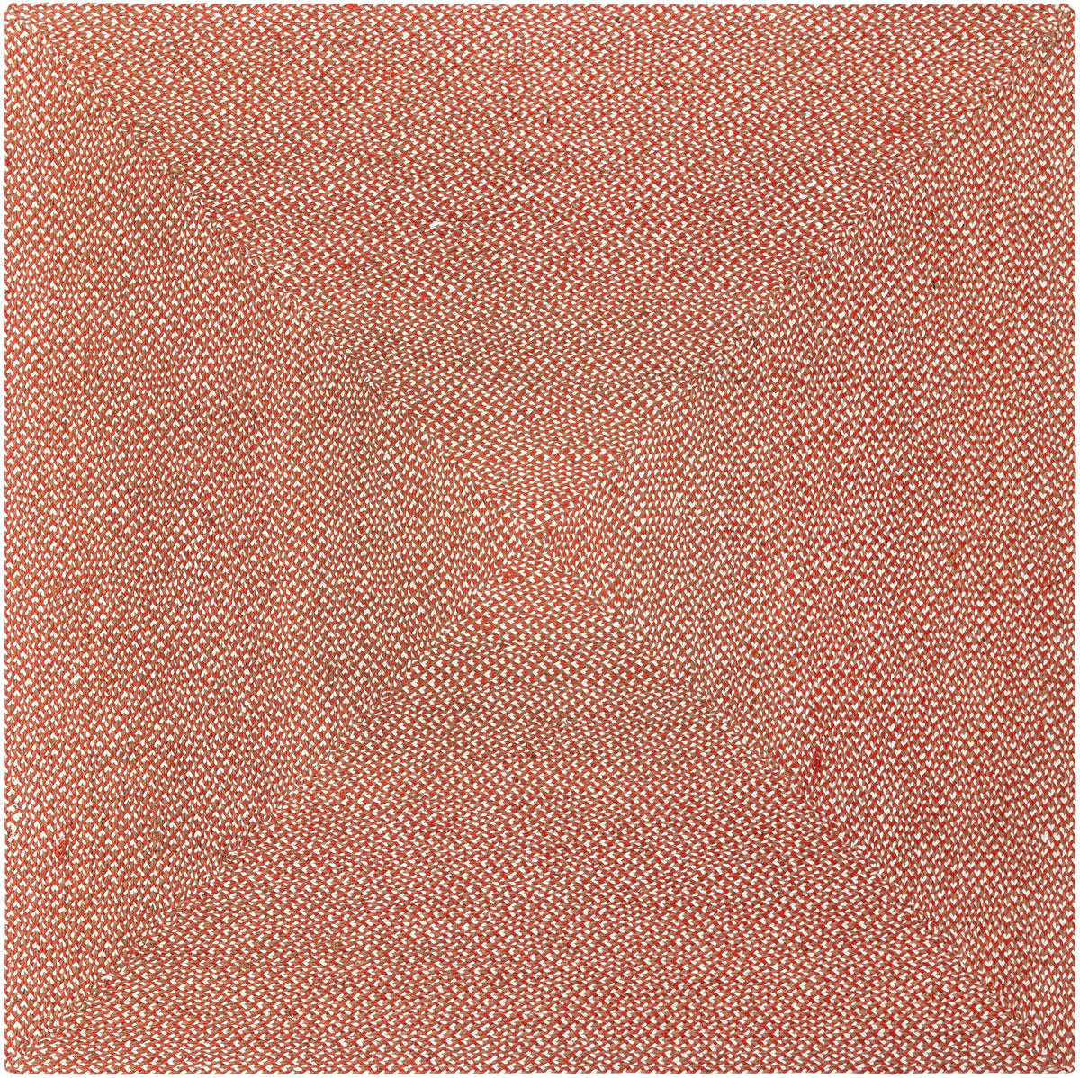 Highland Woven Jute Collection Area Rug - Glenmore (Rust Red) Square Rust Red  lifestyle 35