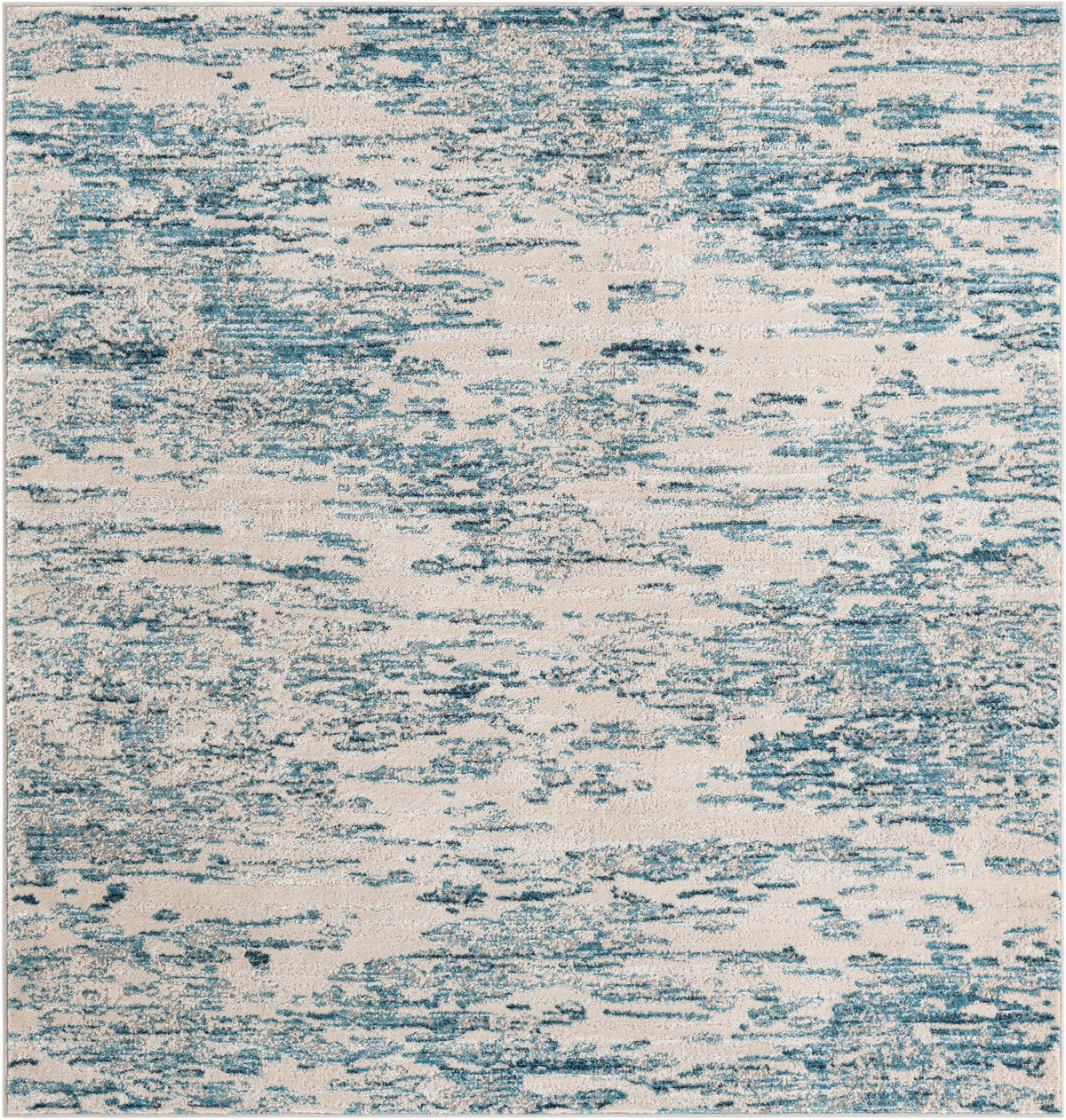 Serenity Sands Collection Area Rug - Dunescape Square Blue  lifestyle 69