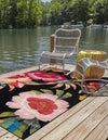 Seaside Blooms Collection Area Rug -  Versailles Rectangle Multi  lifestyle 4