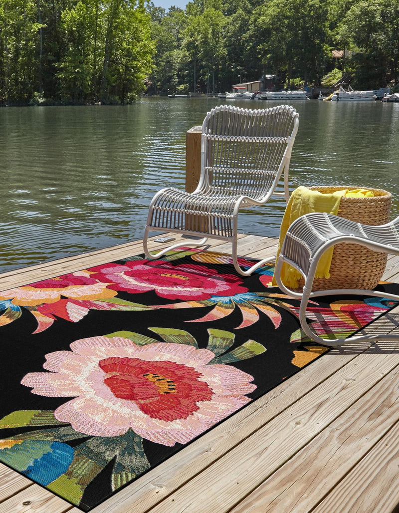 Seaside Blooms Collection Area Rug -  Versailles Rectangle Multi  lifestyle 4