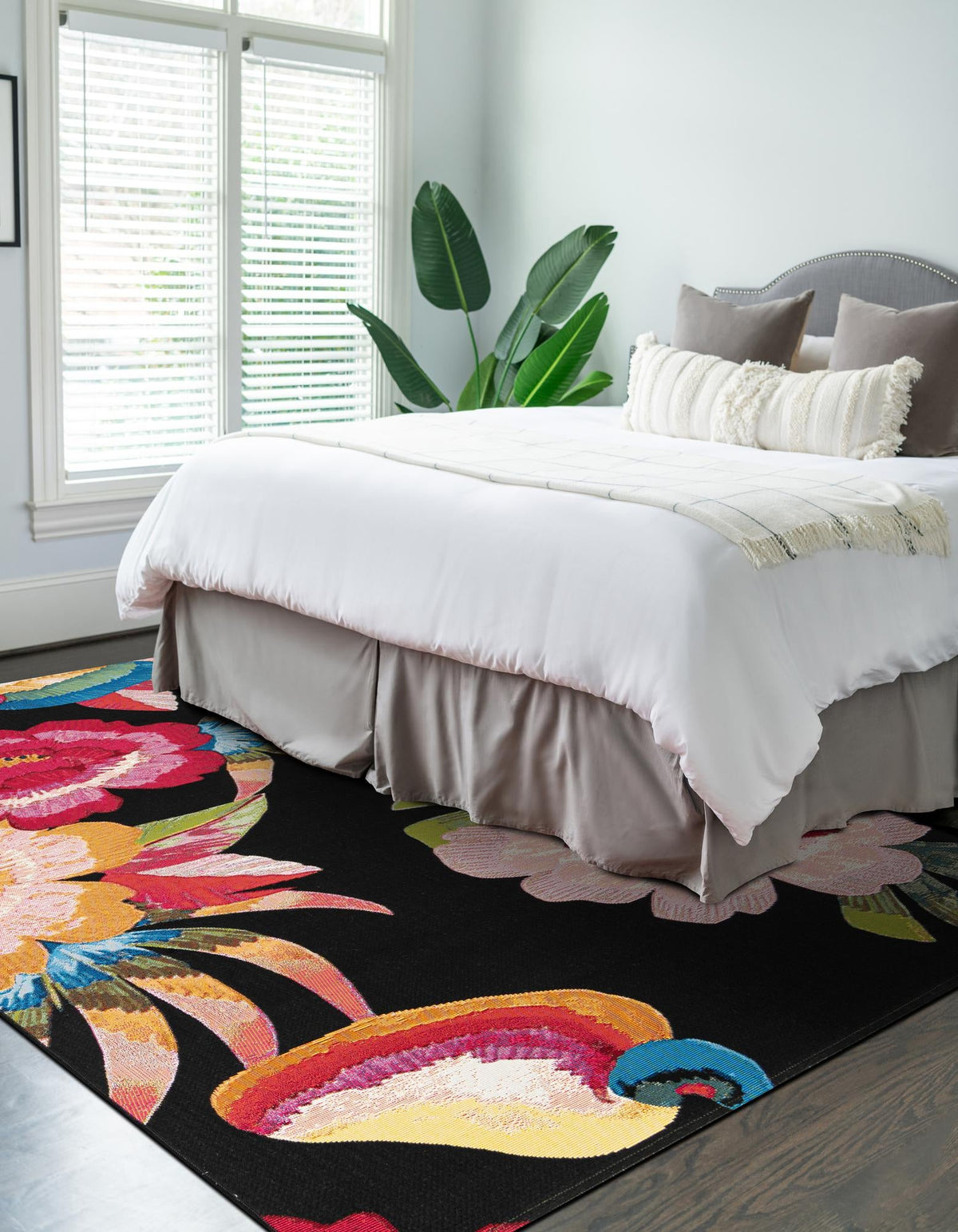 Seaside Blooms Collection Area Rug -  Versailles Rectangle Multi  lifestyle 5