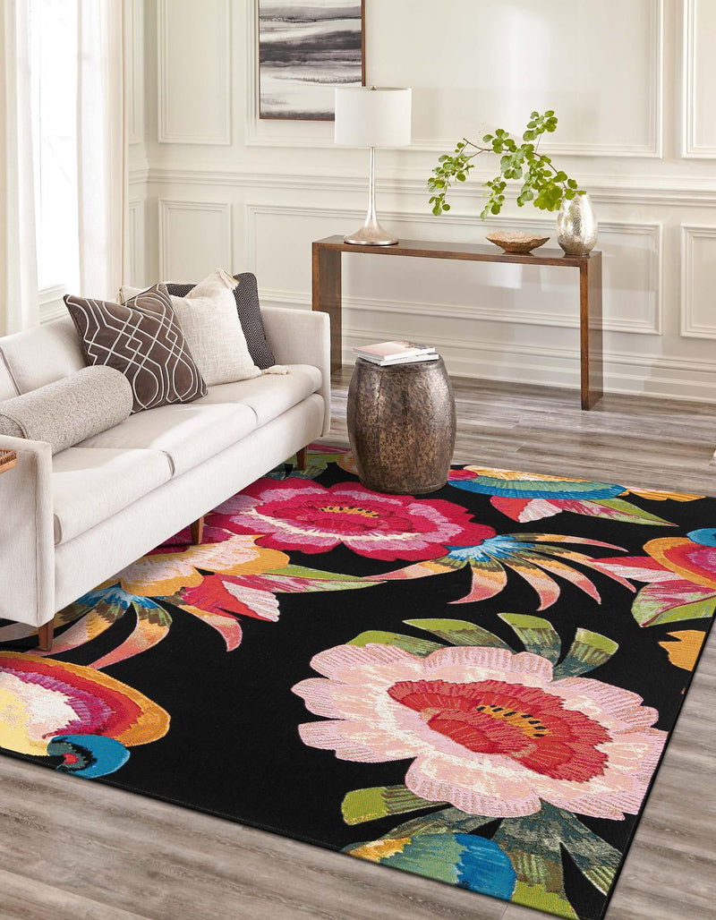 Seaside Blooms Collection Area Rug -  Versailles Rectangle Multi  lifestyle 7